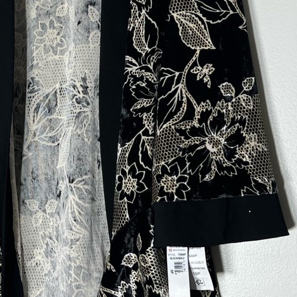 R&M Richards Womens Black-Ivory 1 PC Cocktail Party jacket Petites size 10, New - Picture 10 of 11